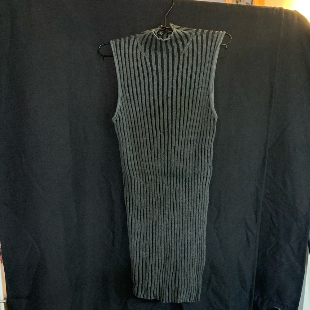 Black/gray Sweater sleeveless dress.